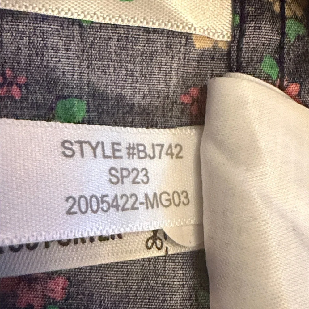 J.Crew Men Floral Slim Secret Wash Cotton Poplin Shirt Size Small